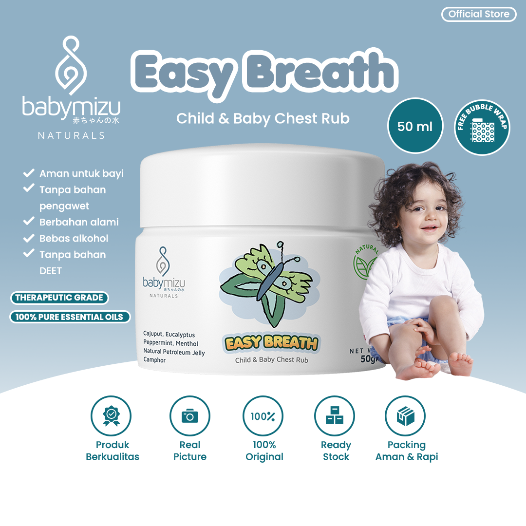 BABYMIZU Easy Breath - Balm Child & Baby Chest Rub (Pereda flu & batuk pilek bayi dan anak natural) - 1