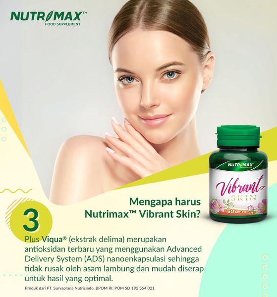 Nutrimax Vibrant Skin Tablet Kulit Kencang Cerah Kolagen Elastin Antioksidan - 5