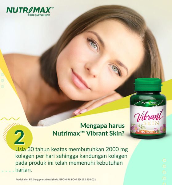Nutrimax Vibrant Skin Tablet Kulit Kencang Cerah Kolagen Elastin Antioksidan - 4