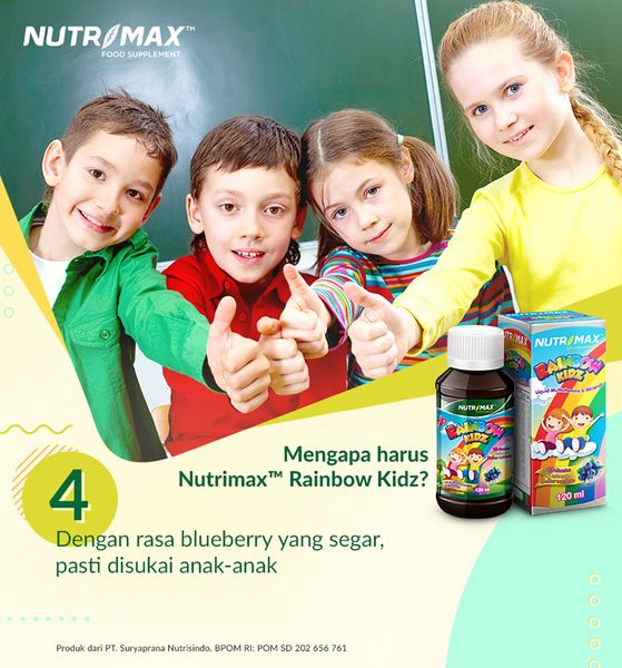 Nutrimax Rainbow Kidz 120 Ml Multivitamin Anak Sirup Imunitas Daya Tahan Tubuh - 5