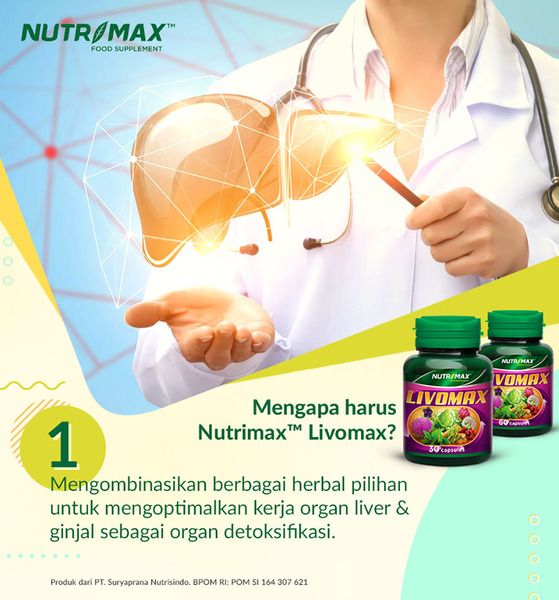 Nutrimax Livomax untuk Detoksifikasi Kesehatan Tubuh Liver Hati Ginjal Asam Urat - 3