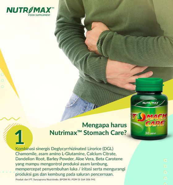 Nutrimax Stomach Care Isi 30 Tablet untuk Kesehatan Lambung dan Menyembuhkan Maag - 3