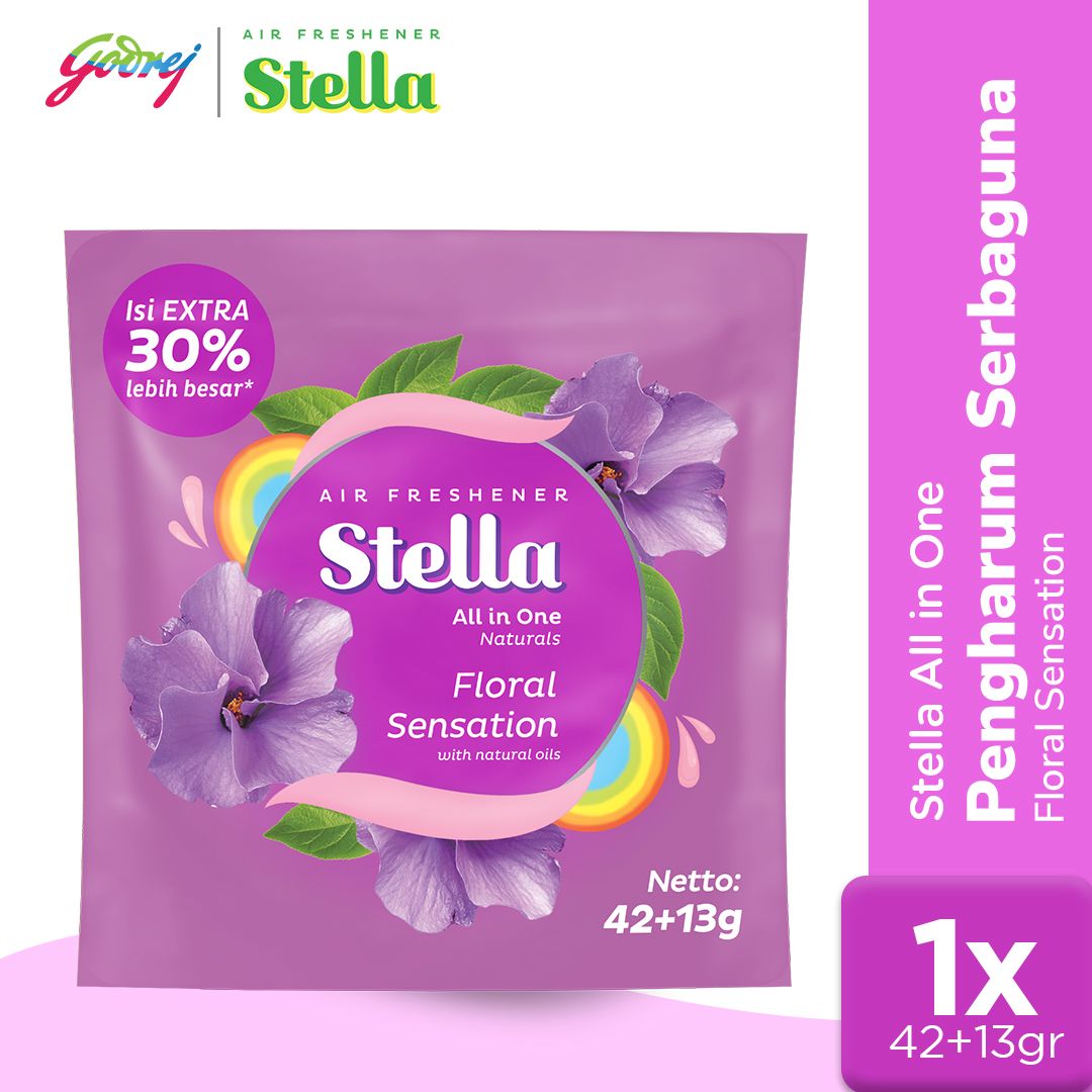 Stella All In One Floral Sensation 42+13gr - Pengharum Ruangan - 1