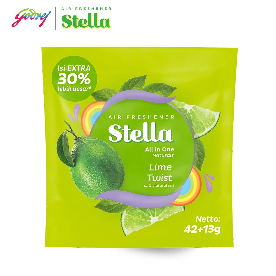 Stella All In One Lime Twist 42+13gr - Pengharum Ruangan - 2