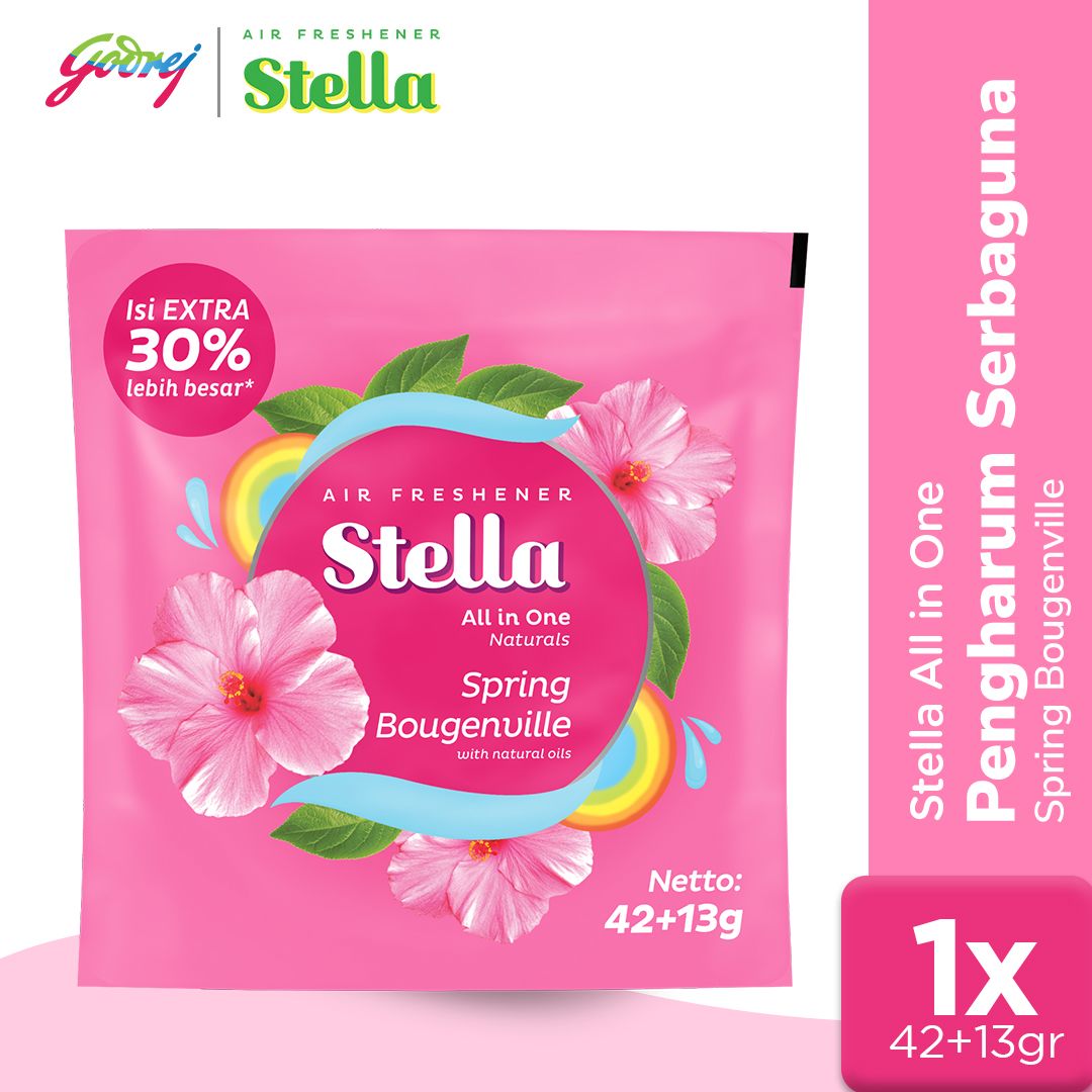 Stella All In One Spring Bougenville 42+13gr - Pengharum Ruangan - 1