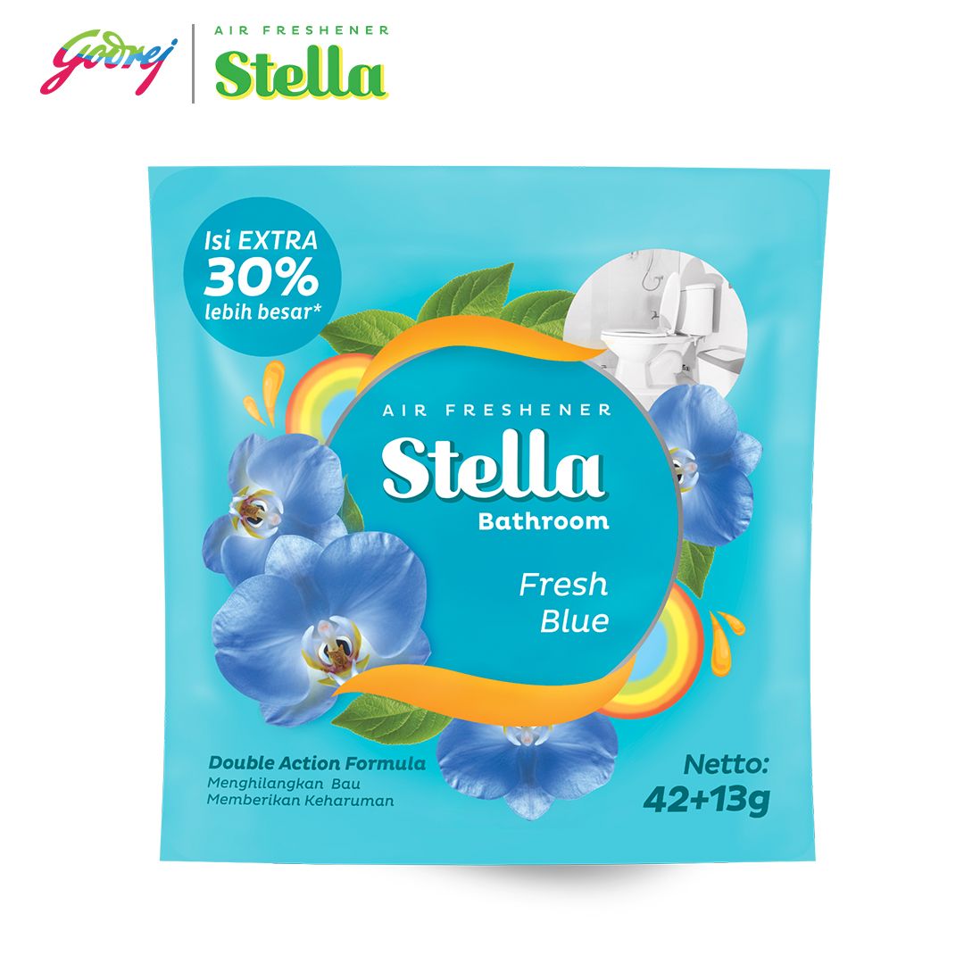 Stella Bathroom Fresh Blue 42+13gr - Pengharum Kamar Mandi - 2