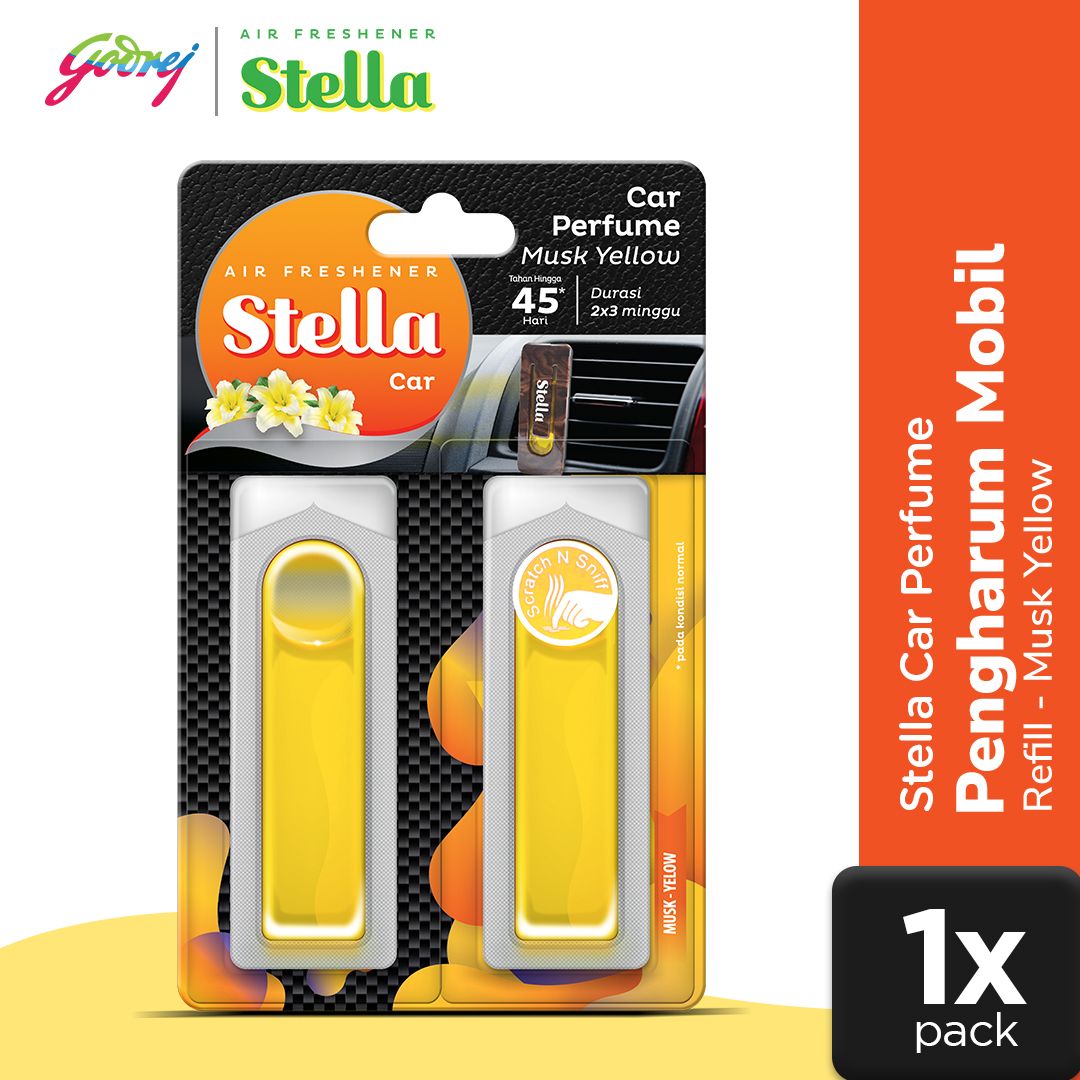 Stella Car Parfume Refill Musk Yellow 8ml - Pengharum Mobil - 1