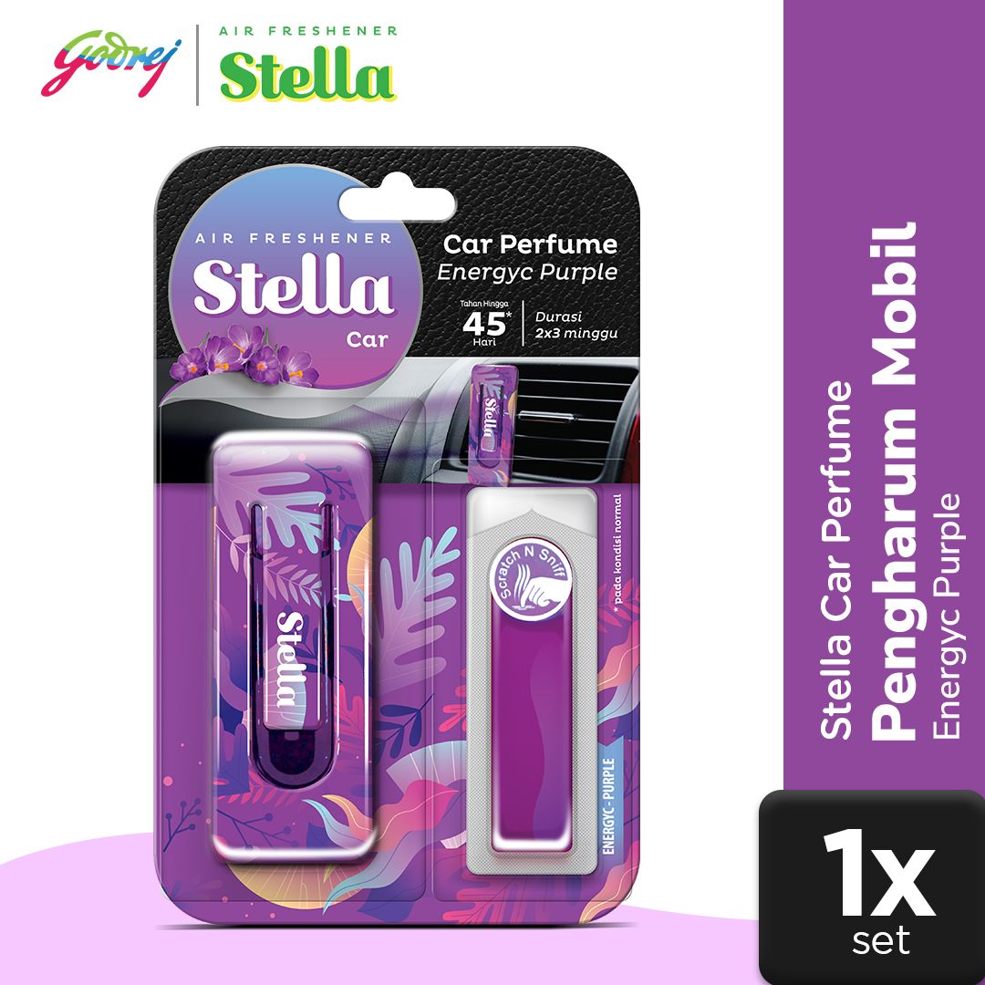 Stella Car Parfume Set Energyc Purple 8ml - Pengharum Mobil - 1