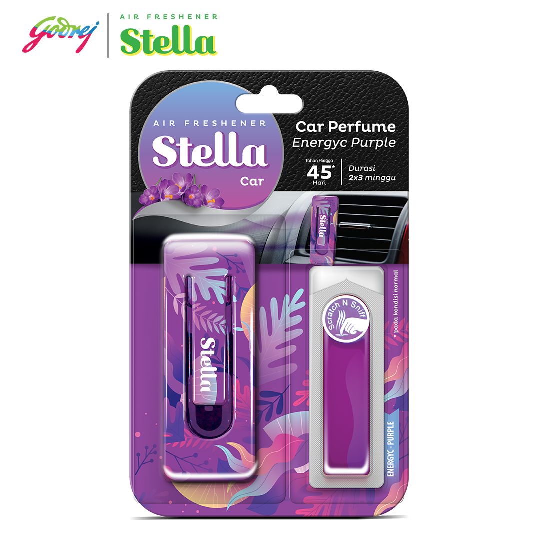 Stella Car Parfume Set Energyc Purple 8ml - Pengharum Mobil - 2