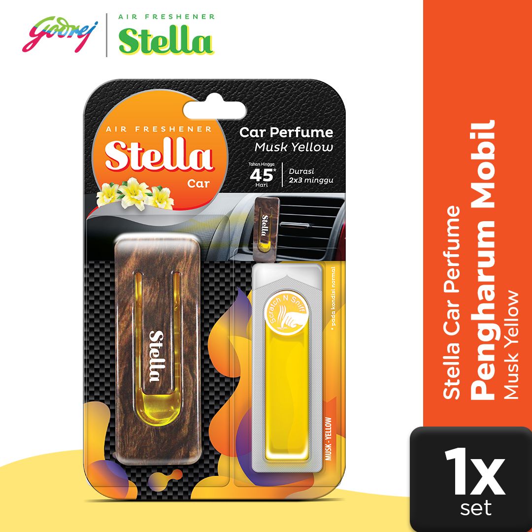 Stella Car Parfume Set Musk Yellow - Pengharum Mobil - 1