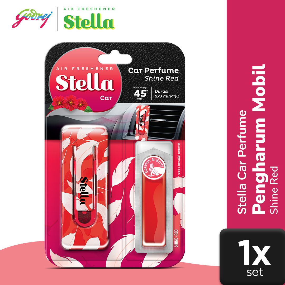 Stella Car Parfume Set Shine Red 8ml - Pengharum Mobil - 1
