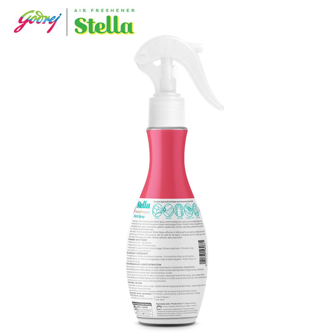 Stella Fabric Spray Pink Peony 200 + 45ml - Disinfektan Pengharum Kain - 3