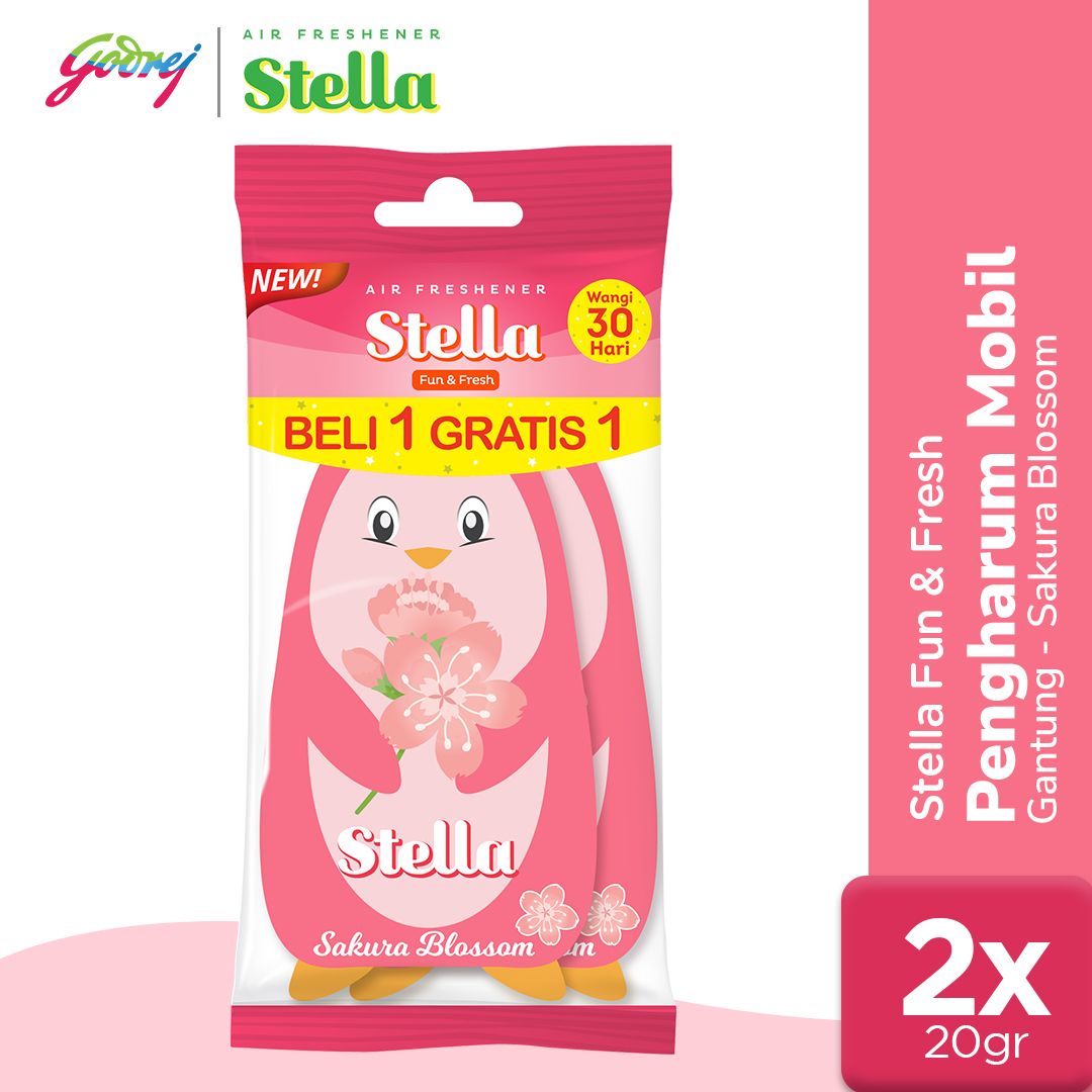 Stella Fun & Fresh Sakura Blossom 20gr Beli 1 Gratis 1 - Pengharum Mobil - 1