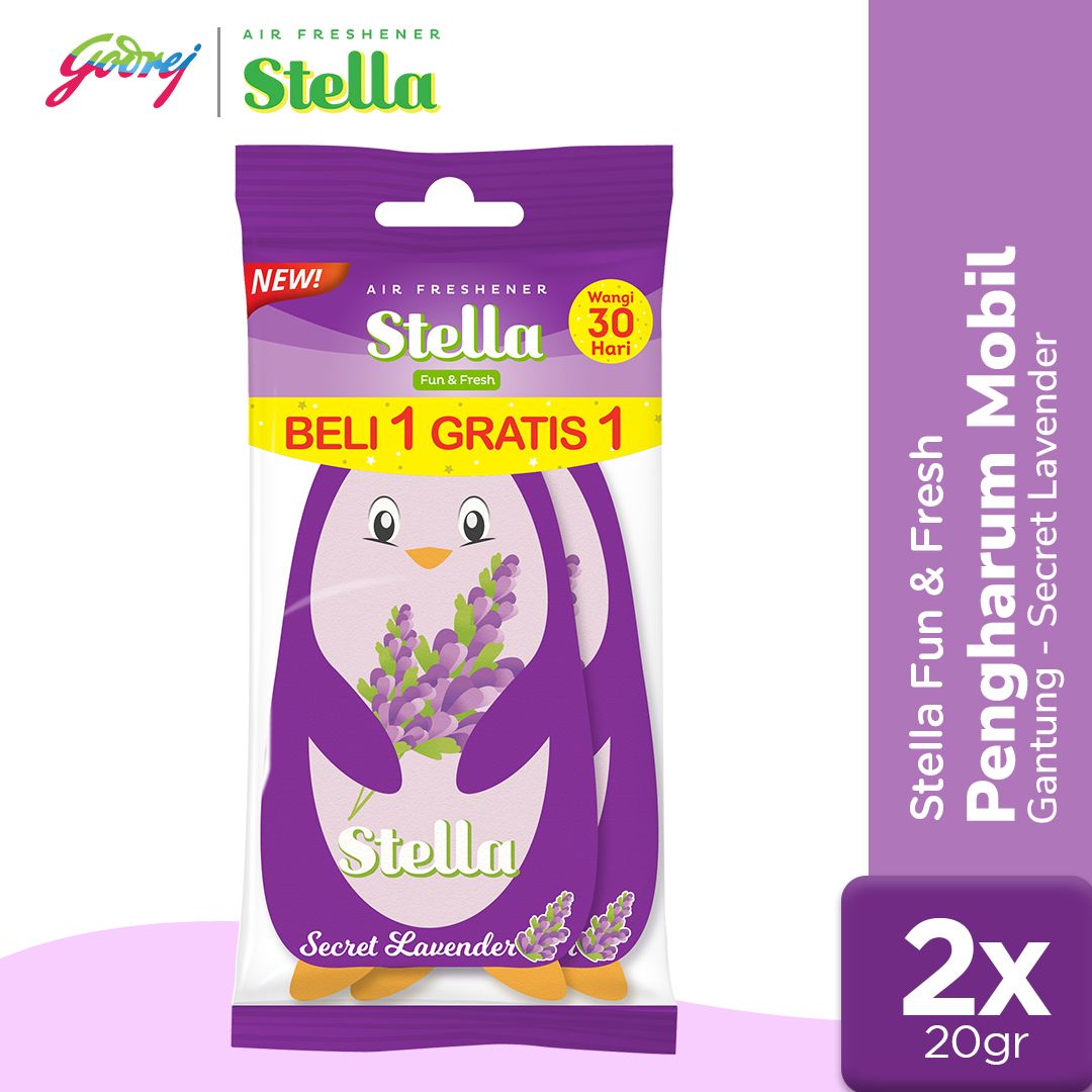 Stella Fun & Fresh Secret Lavender 20gr Beli 1 Gratis 1 - Pengharum Mobil - 1