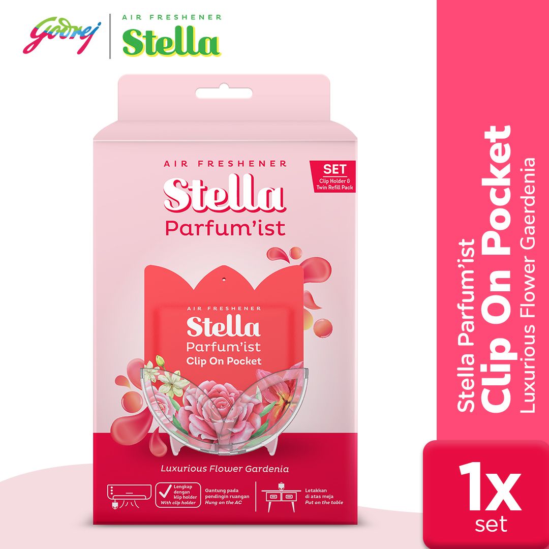 Stella Parfum'ist Clip On Pocket Set Luxurious Flower Gardenia - Pengharum Ruangan - 1