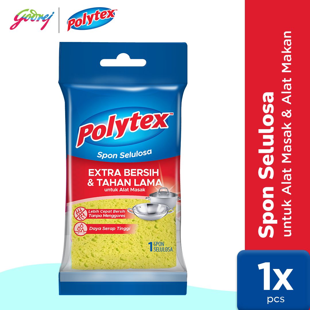 Polytex Spon Selulosa Extra Bersih & Tahan Lama untuk Alat Masak - 1