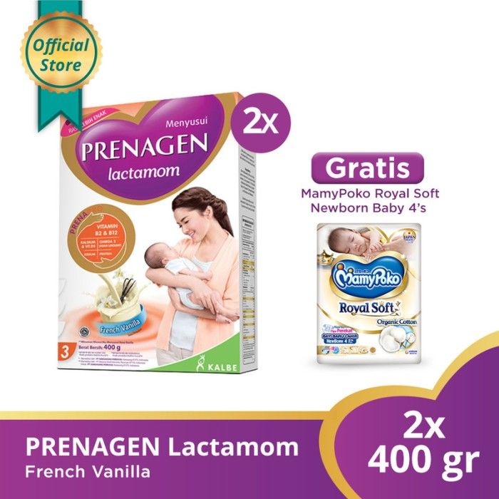Buy 2 PRENAGEN lactamom French Vanilla 400gr Free Mamy Poko - 1