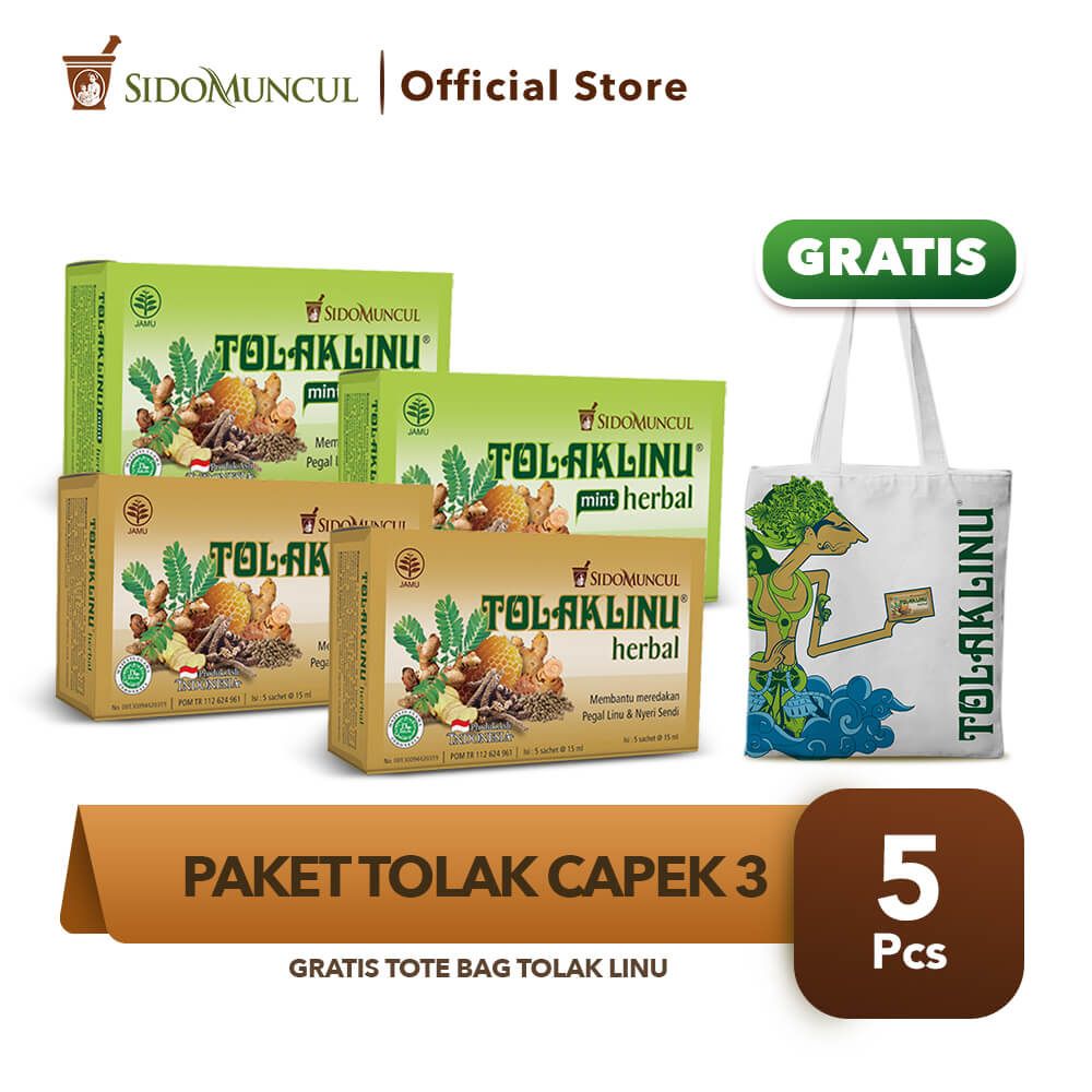 Paket Tolak Capek 3 Free Tote Bag Tolak Linu - 1
