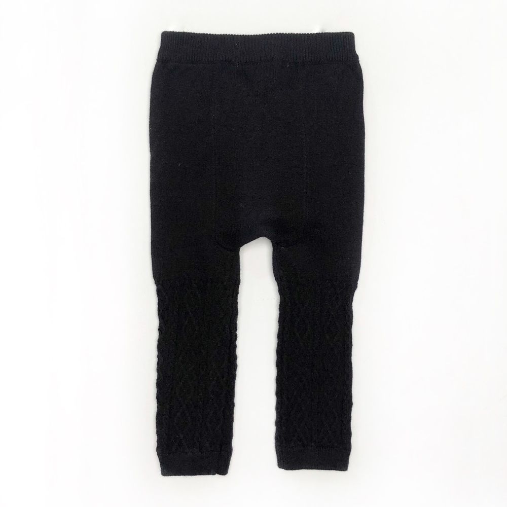 Tamagoo Celana Panjang Legging Bayi/ Anak Knitted Cable Black Motif Series PREMIUM COTTON - 1