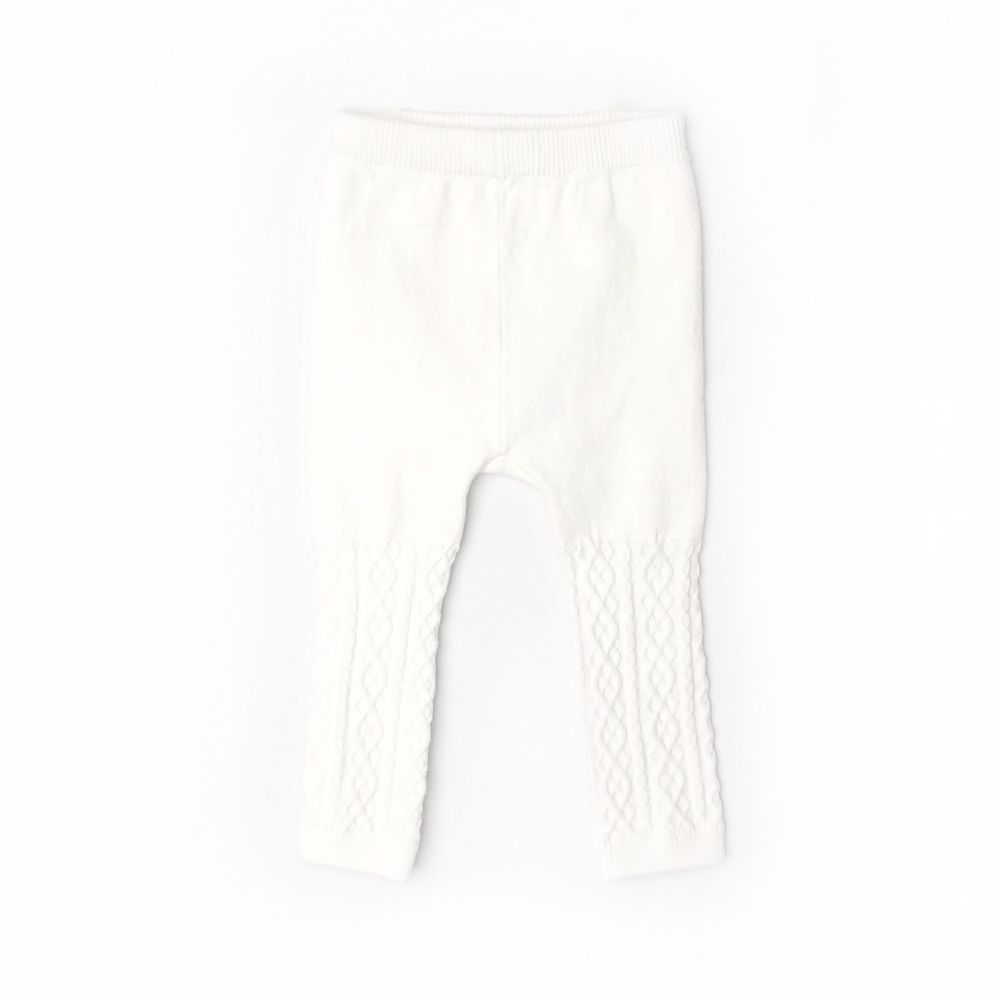 Tamagoo Celana Panjang Legging Bayi/ Anak Knitted Cable White Motif Series PREMIUM COTTON - 1