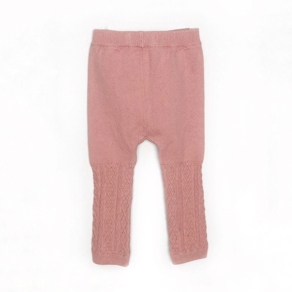 Tamagoo Celana Panjang Legging Bayi/ Anak Knitted Cable Pink Motif Series PREMIUM COTTON - 1