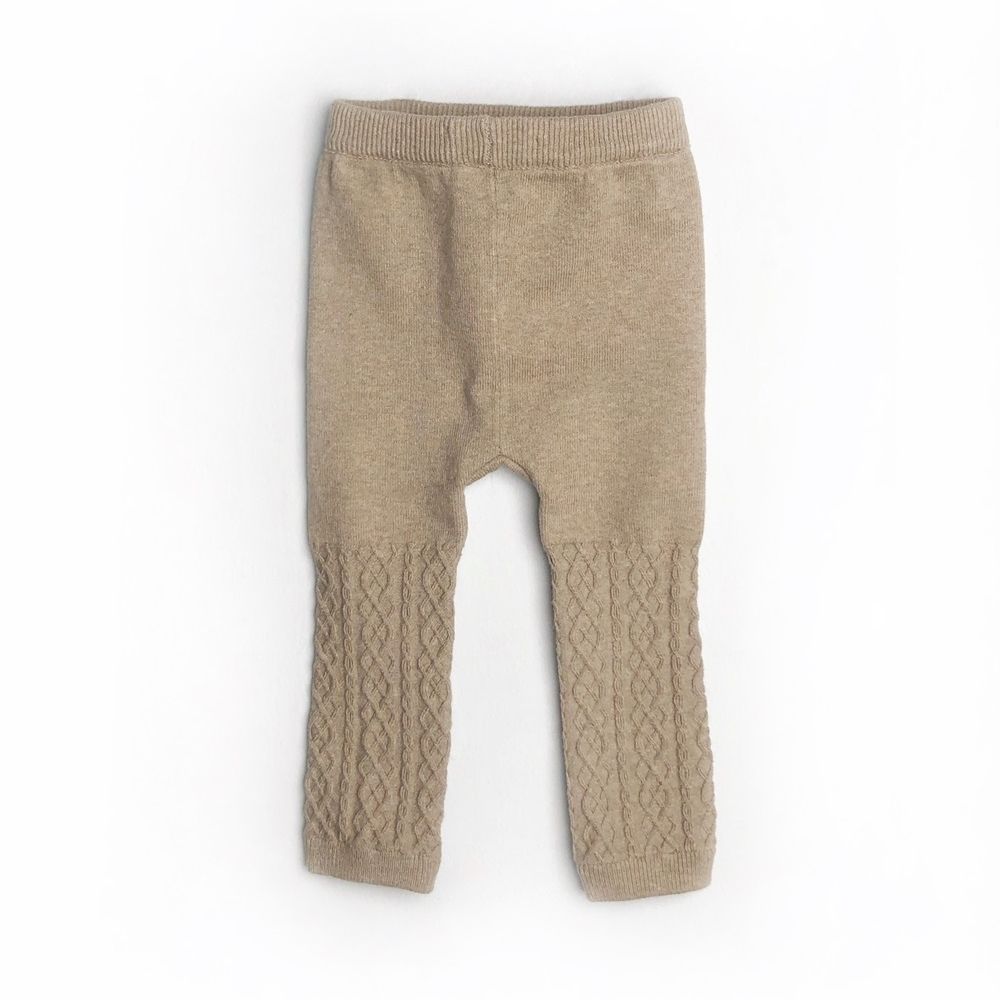Tamagoo Celana Panjang Legging Bayi/ Anak Knitted Cable Brown Motif Series PREMIUM COTTON - 1