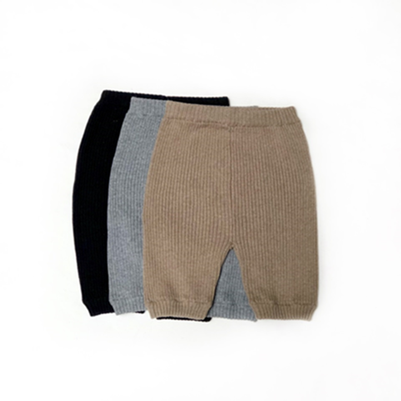 Knitted Legging Bayi Pendek Tamagoo/ Celana Pendek Bayi Rajut Grey / PREMIUM COTTON - 4