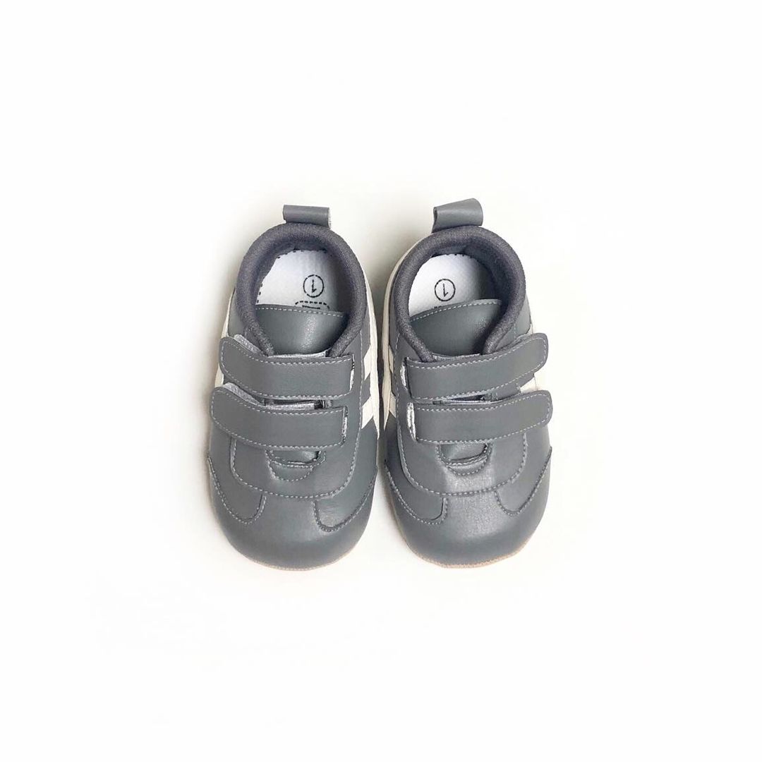 Sepatu Bayi Prewalker Tamagoo - Tora Grey Sporty & Trendy - 4