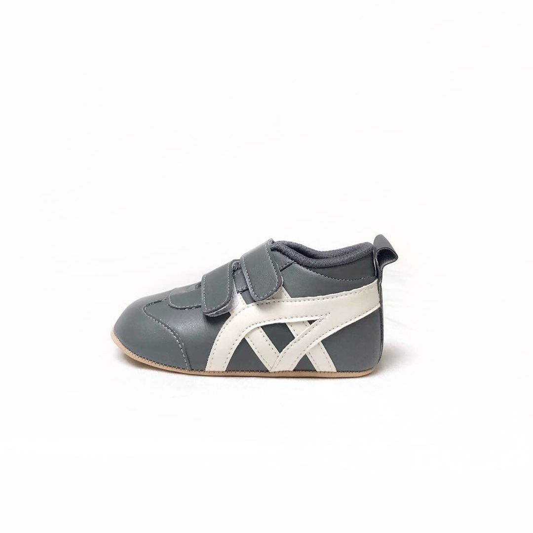 Sepatu Bayi Prewalker Tamagoo - Tora Grey Sporty & Trendy - 2