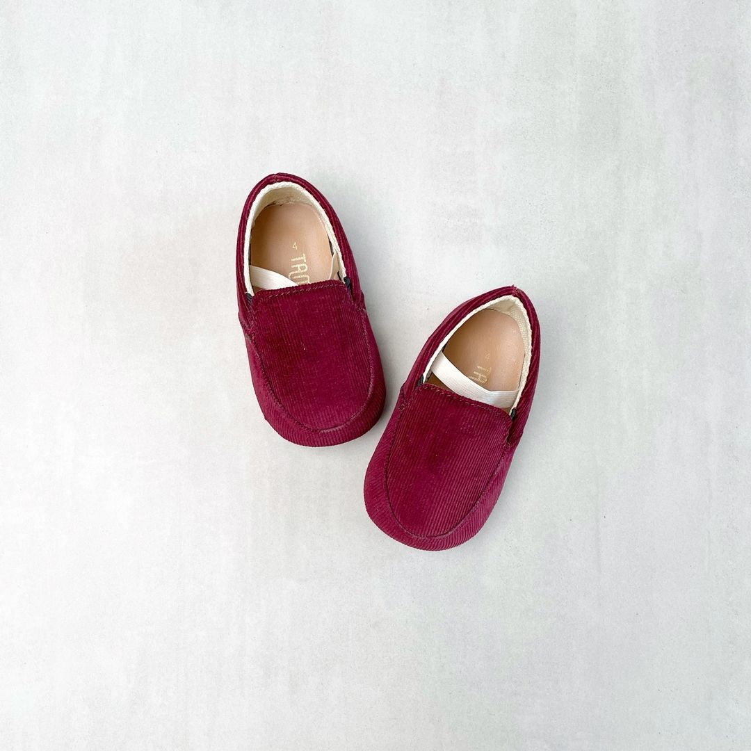 Sepatu bayi Antislip Prewalker Tamagoo - Edward Maroon Slippers Ringan & fleksibel - 4