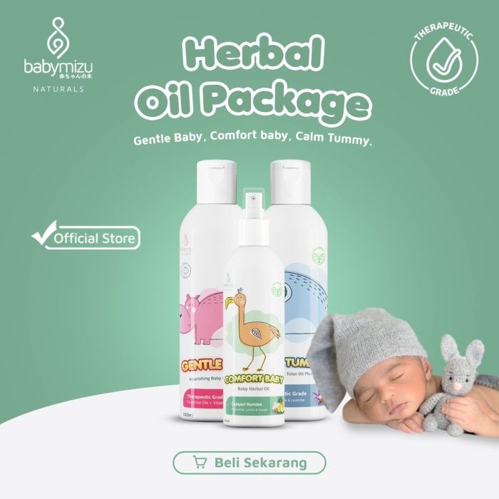 BABYMIZU Herbal Oil Package - Calm Tummy + Comfort Baby + Gentle Baby - 1