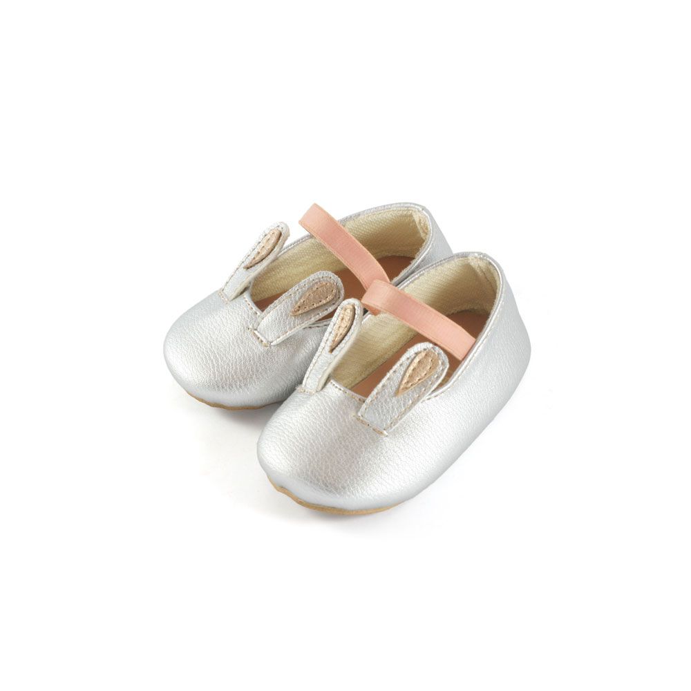 Sepatu Bayi Prewalker Antislip Tamagoo - Bunny Silver Ringan & fleksibel - 1