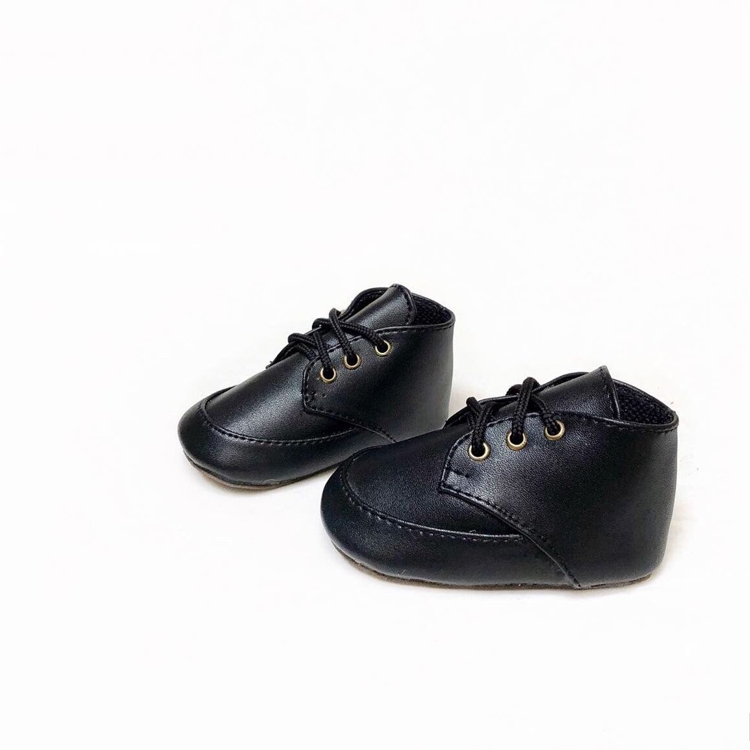 Tamagoo Sepatu bayi Prewalker Antislip - Tommy Black Boots Series Classic & Comfort - 3