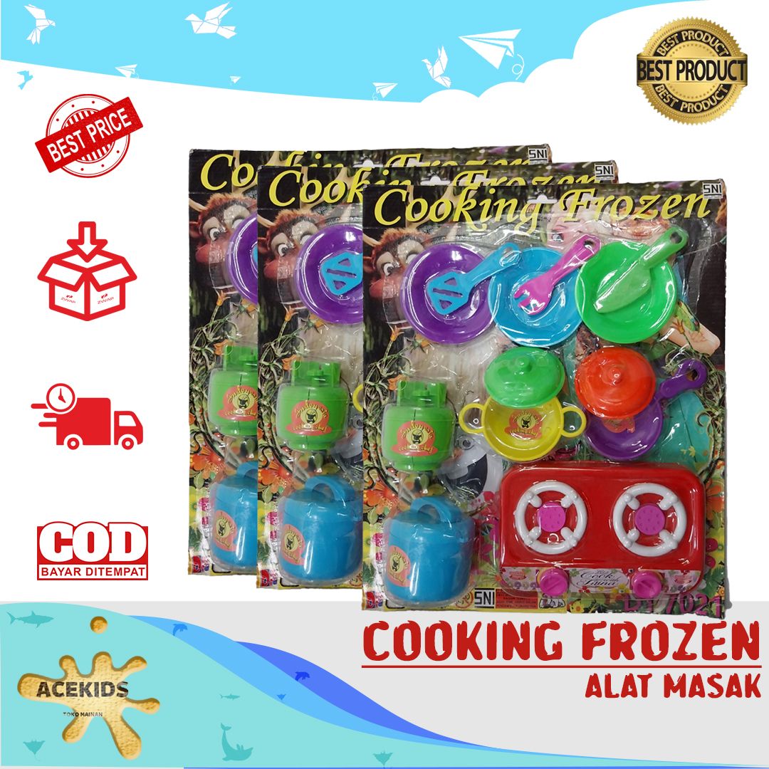 Acekids Mainan Anak Set Alat Masak Mainan Edukasi Cooking Frozen Murah Original - DT7021 - 1