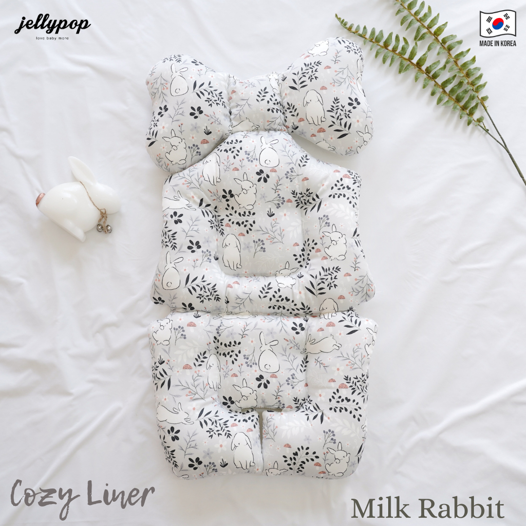 Jellypop Cozy Liner Milk Rabbit - Alas Stroller anak - 3