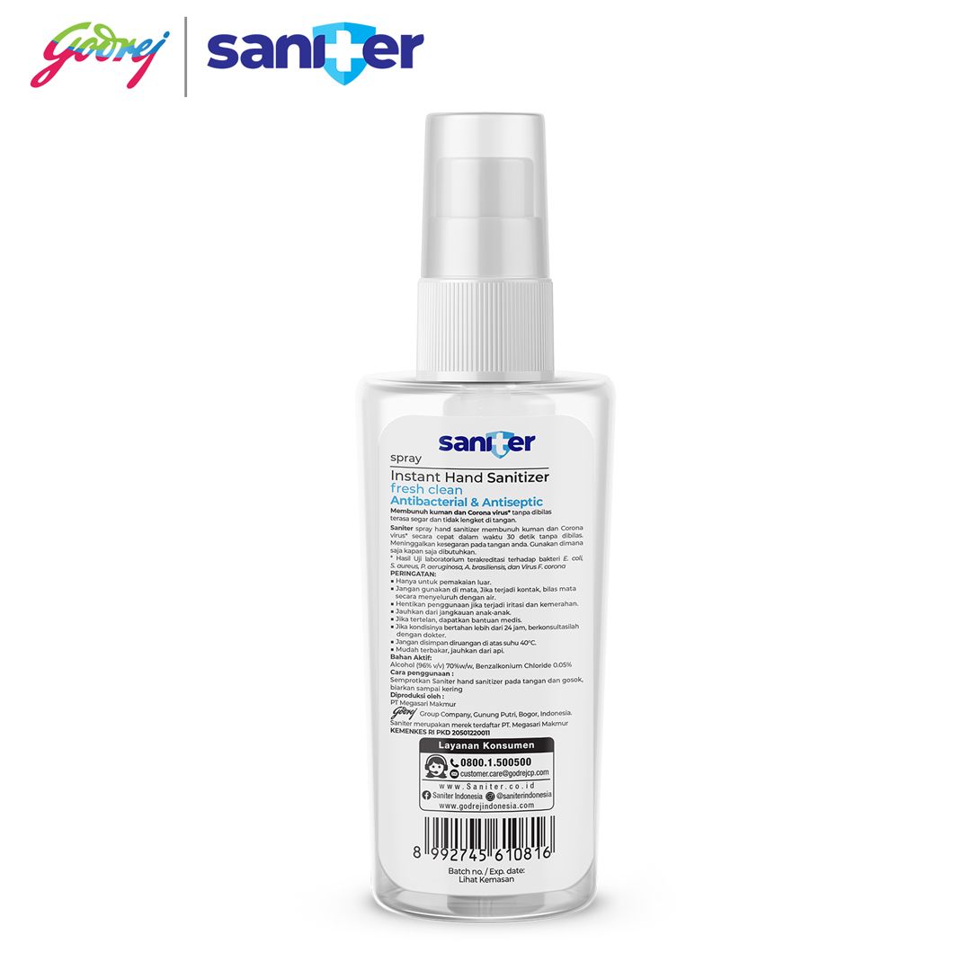 Saniter Hand Sanitizer Spray 60ml - 3