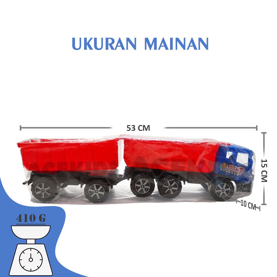 Mainan Truck Gandeng Truk Pasir Scania Skala Sedang Mainan Laki - BSG2022 - 2