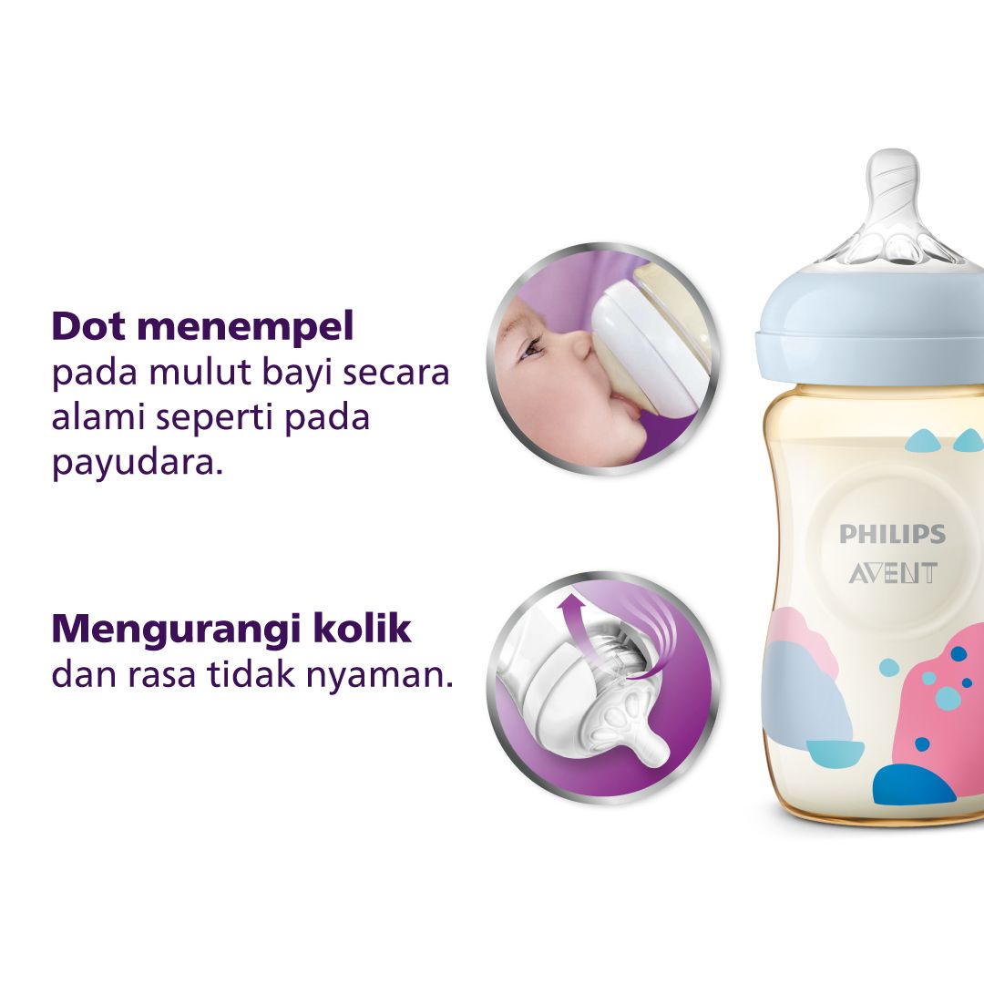 Philips Avent Baby Set (PPSU Bottle SCF582/10 + Teat 6M+ SCF654/23) - 2