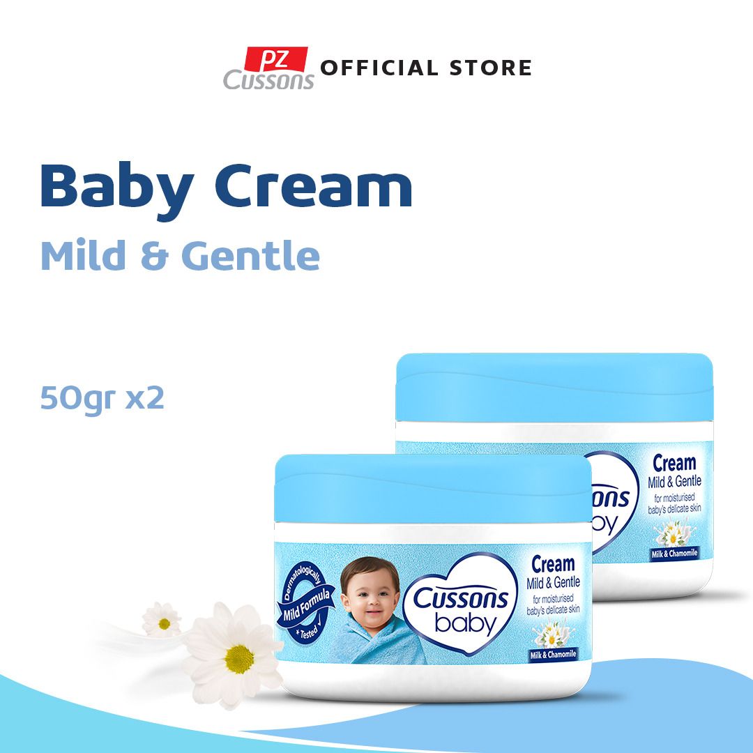 Cussons Baby Cream Mild & Gentle - Krim Bayi 50gr X2 - 1