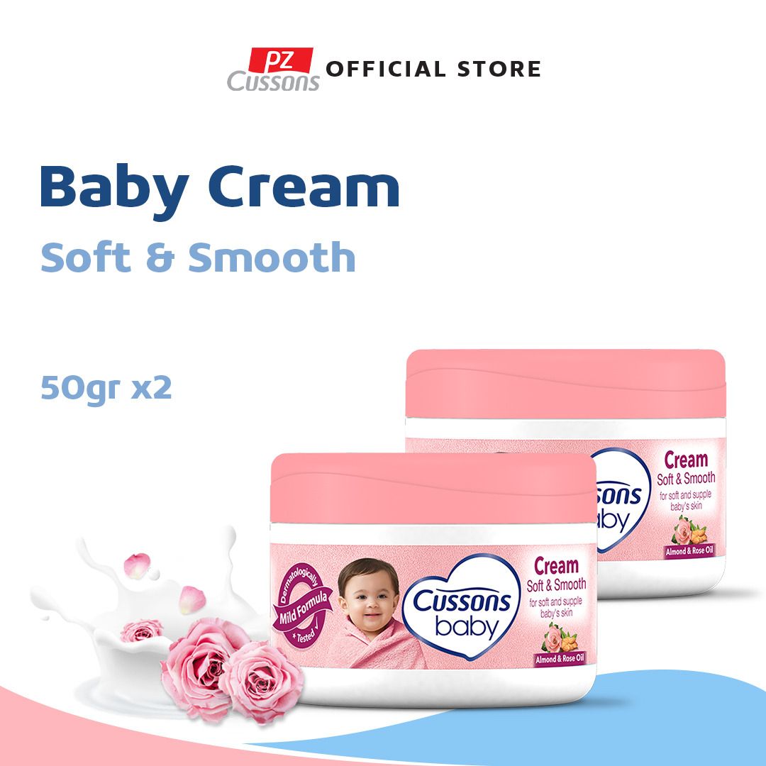 Cussons Baby Cream Soft & Smooth - Krim Bayi 50gr X2 - 1