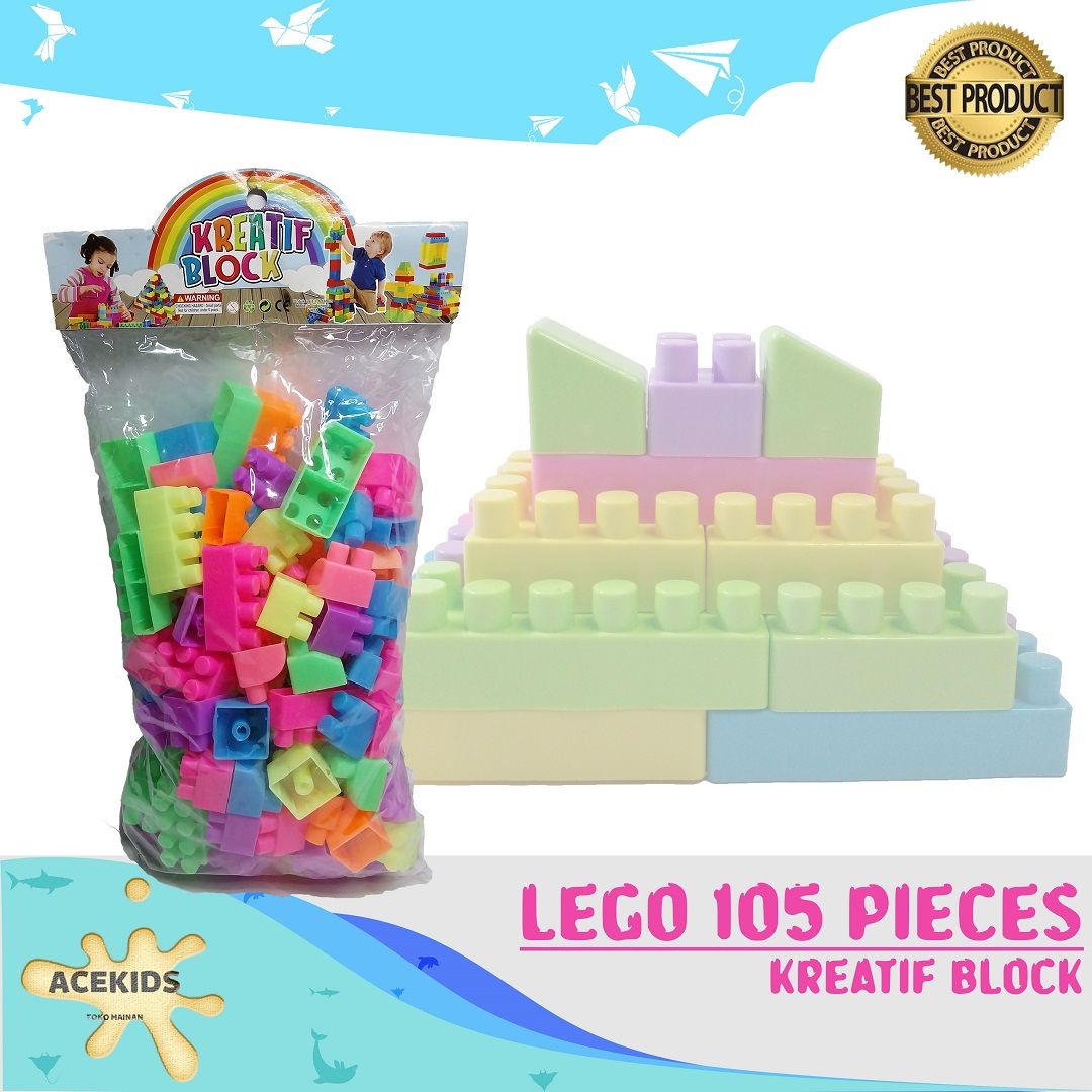 Acekids Mainan Edukasi Bloks Susun Anak Kreatif Block 105 Murah Original - PT8105P - 1