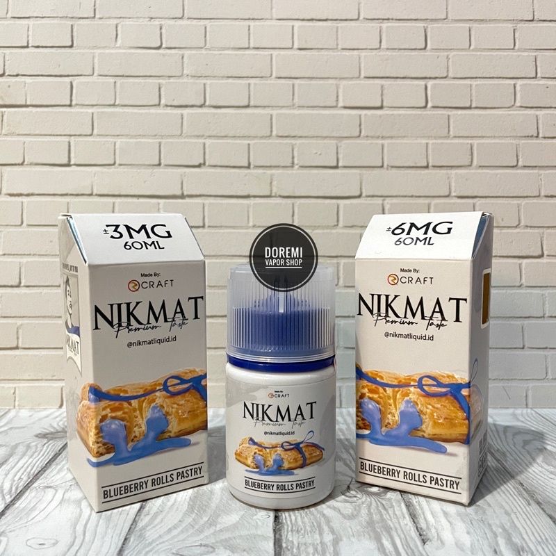 NIKMAT V2 BLUEBERRY ROLLS PASTRY 60ML RCRAFT X ABY VAPERS - 3