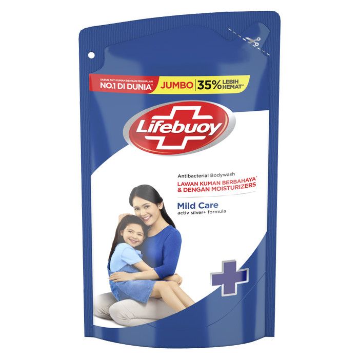Lifebuoy Sabun Cair Mild Care Refill 900Ml - 1 Karton - 1