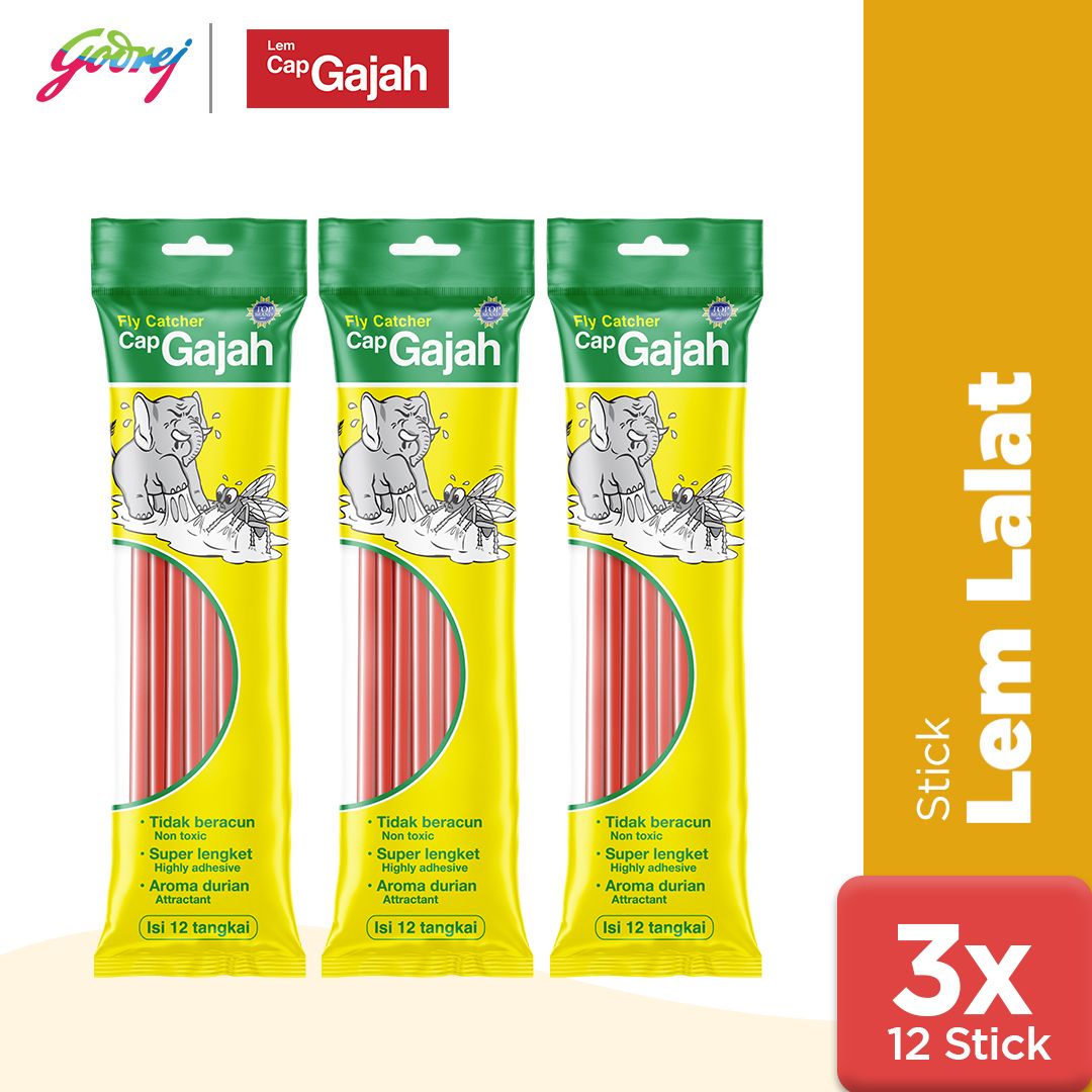 Cap Gajah Lem Lalat Stick 12'S x3 - 1