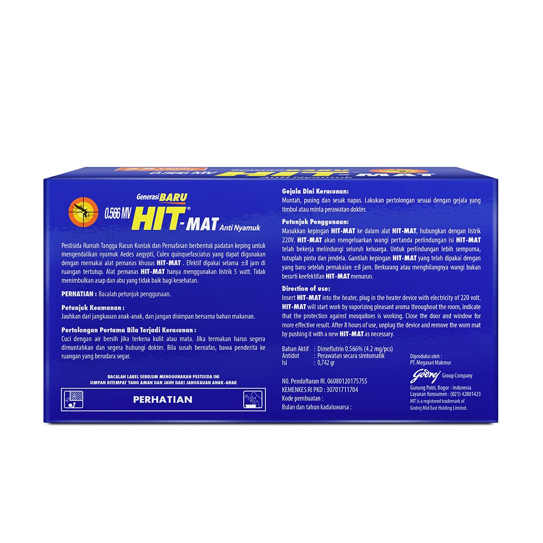 Hit Mat Classic 48+6's - Obat Nyamuk Elektrik - Bunuh Nyamuk Penyebab Demam Berdarah (DBD) x2 - 4