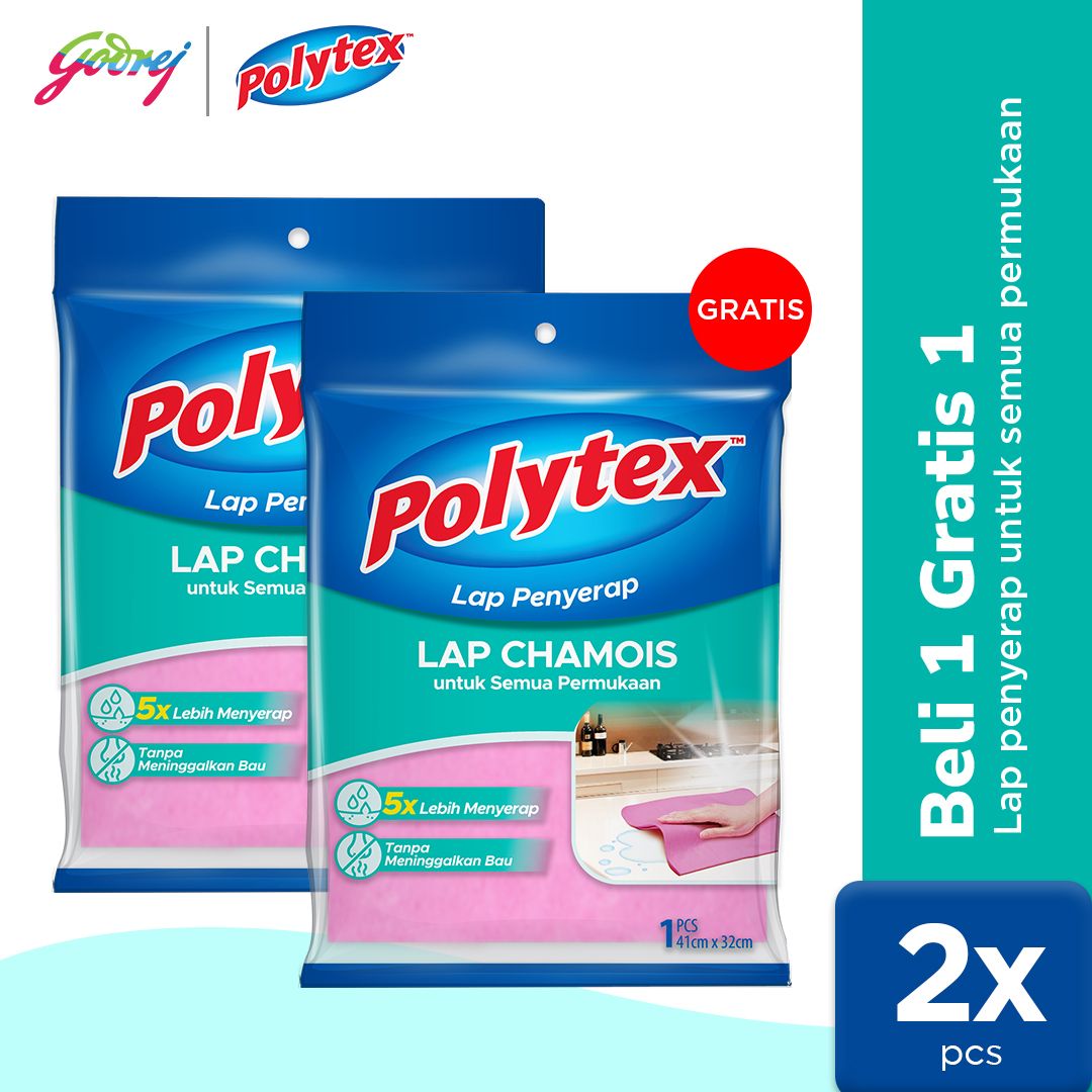 Polytex Lap Penyerap Lap Chamois untuk Semua Permukaan x2 - 1