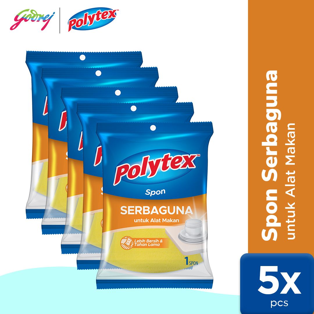 Polytex Spon Serbaguna untuk Alat Makan x5 - 1