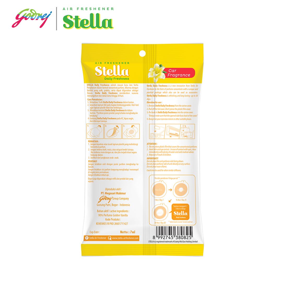Stella Daily Freshness Golden Vanilla 7ml - Pengharum Ruangan x2 - 3