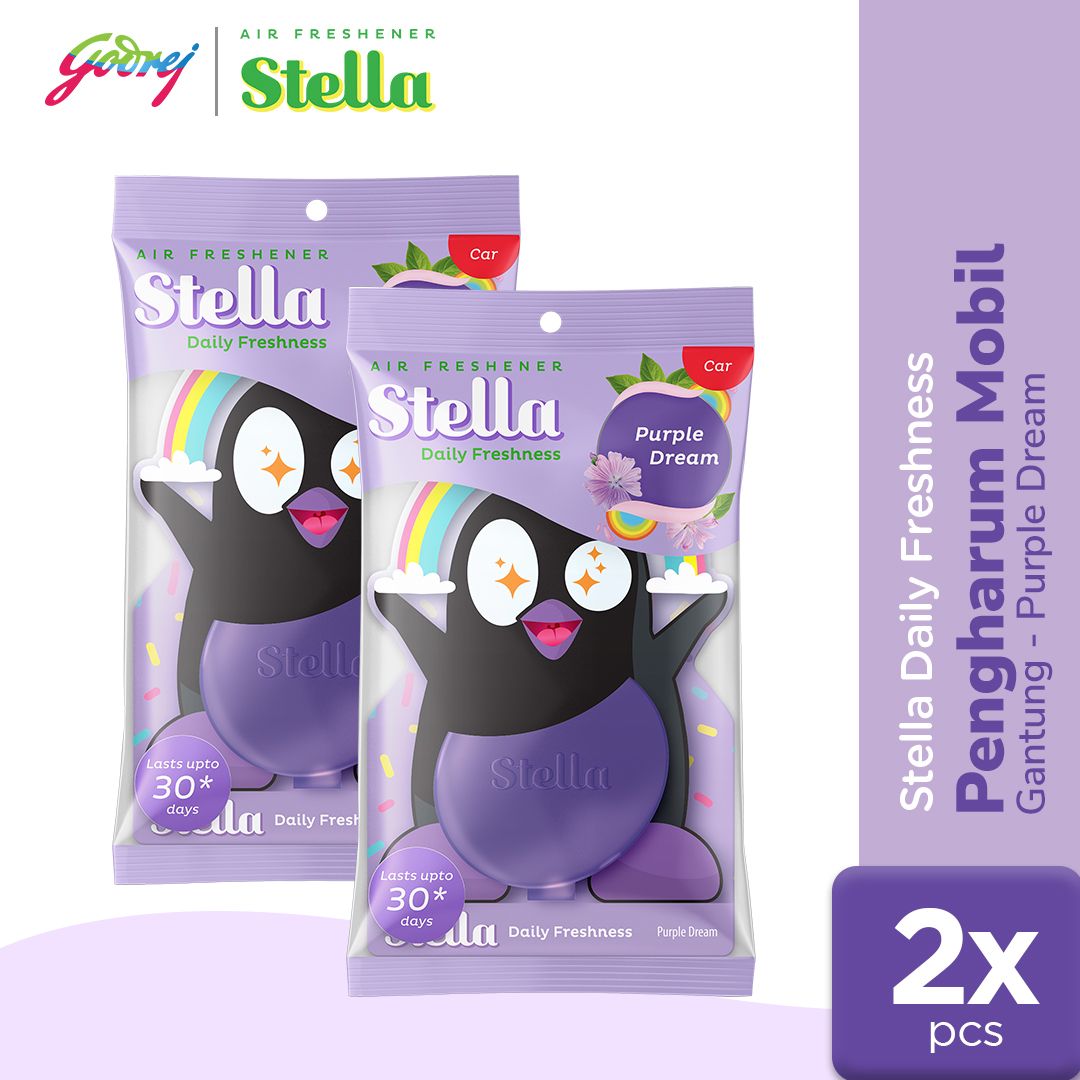 Stella Daily Freshness Car Purple Dream 7ml - Pengharum Mobil x2 - 1