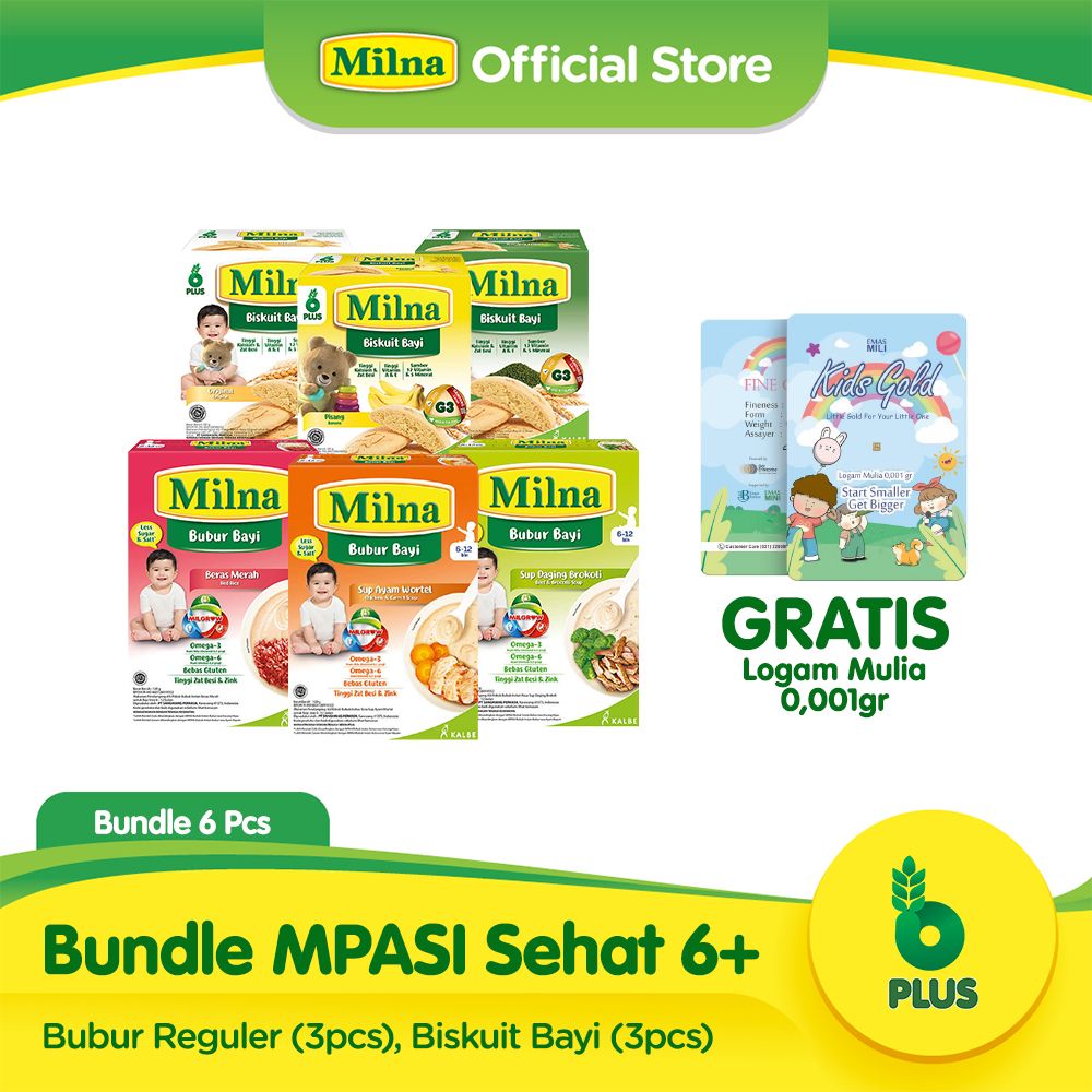 Bundle MPASI Milna Sehat 6+ Free Emas - 1